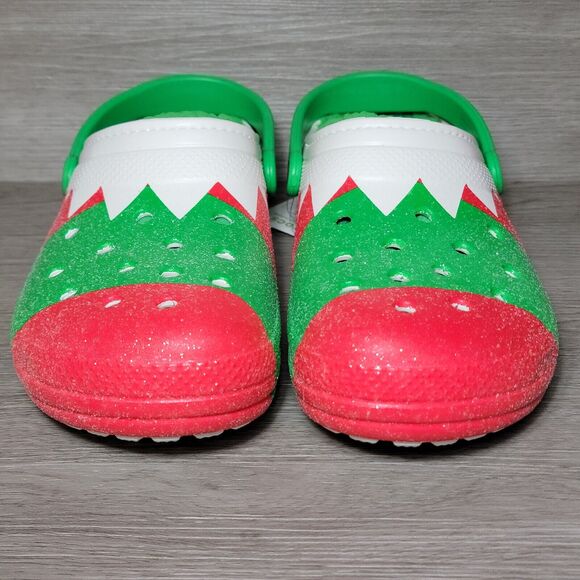 Crocs Unisex Classic Christmas Holiday Fuzzy Lined Clogs Sandals 13 Dual Comfort - Picture 5 of 11